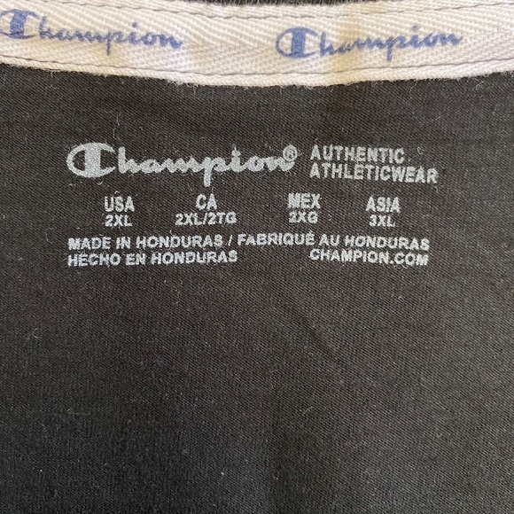 Champion Short-Sleeve T-Shirt, Script Logo, Black, Cropped, Relaxed/Boxy 2XL NWT - Picture 4 of 14